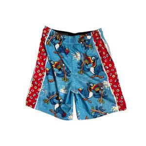 Lacrosse Unlimited Toucan Sam Froot Loops Shorts Kids Youth XL Blue Athletic 7in